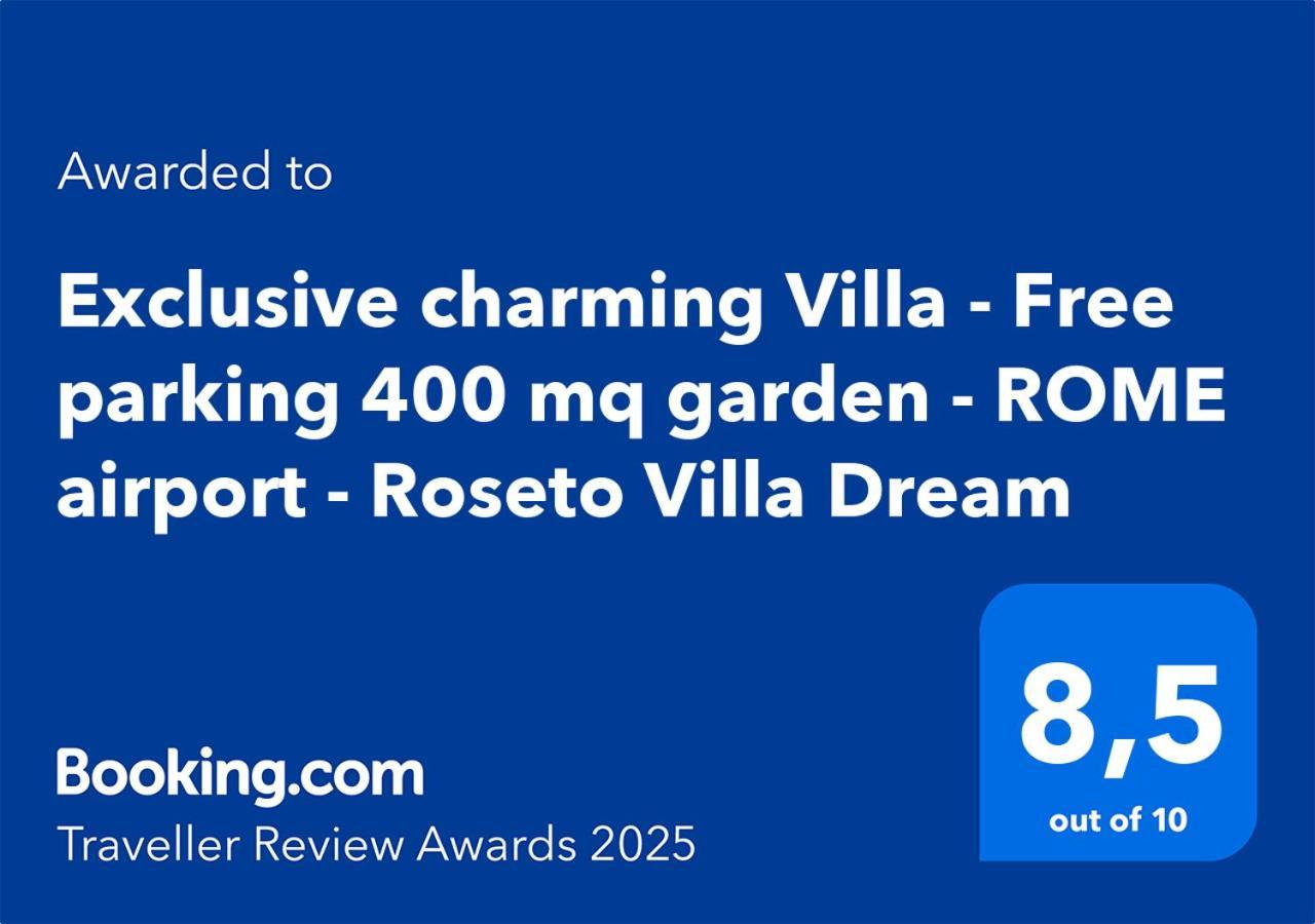 Exclusive Charming Villa - Free Parking 400 Mq Garden - Rome Airport - Roseto Villa Dream Фреджене Екстериор снимка